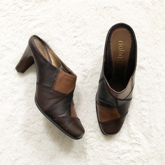 Rialto Shoes - Rialto | Brown ‘Patchplace’ Mules